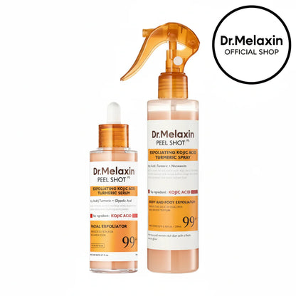 Keratin Kojic Acid Turmeric™ Spray & Serum Duo - Body & Face Exfoliator