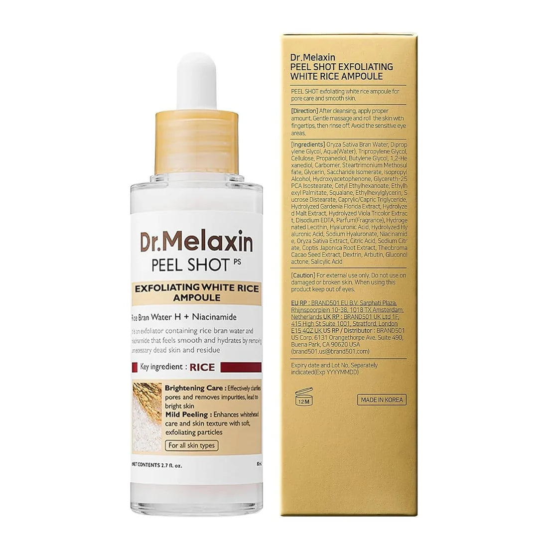 RICE PEEL SHOT SERUM AMPOULE - DR.MELAXIN™