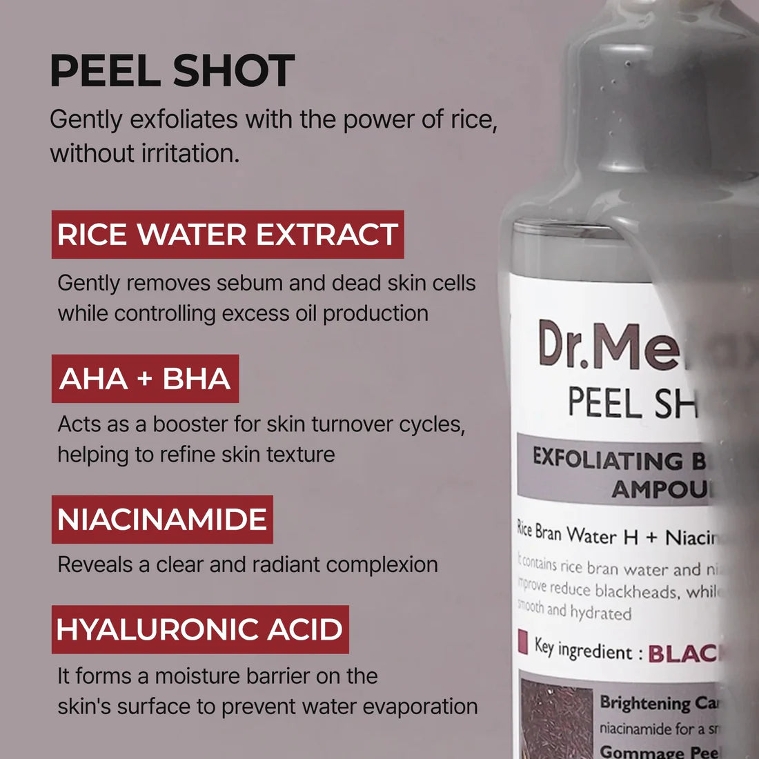 RICE PEEL SHOT SERUM AMPOULE - DR.MELAXIN™